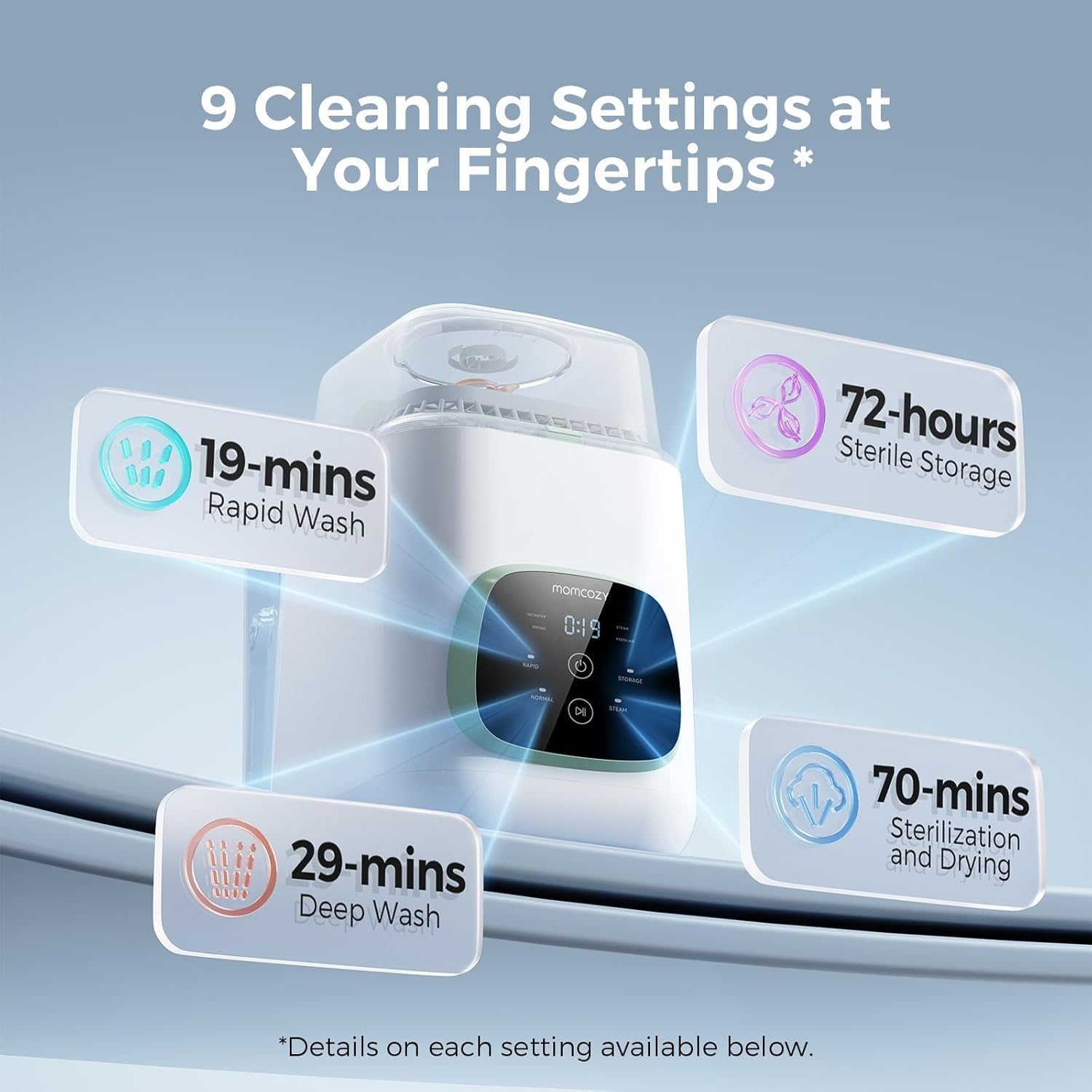 Kleanpal Pro Baby Bottle Washer, Steriliser & Dryer - All-In-One Cleaning Machine for Bottles, Breast Pump Parts & Baby Essentials - Time-Saving & Effortless Care