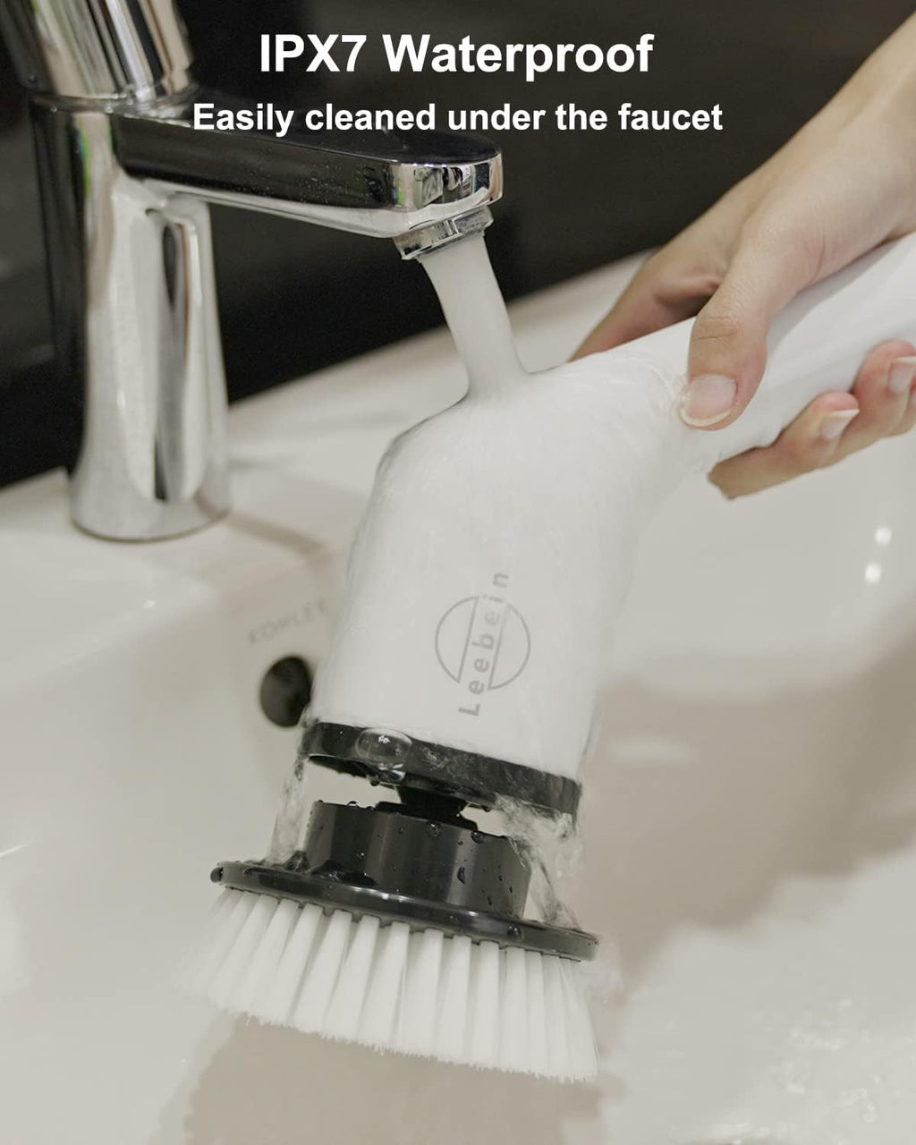 Electric Spin Scrubber, Cordless Cleaning Brush with 8 Replaceable Brush Heads, Extendable Long Handle Bathroom Cleaning Scrubber, 300/400RPM Spin Scrubber for Bathroom Kitchen Floor Tile