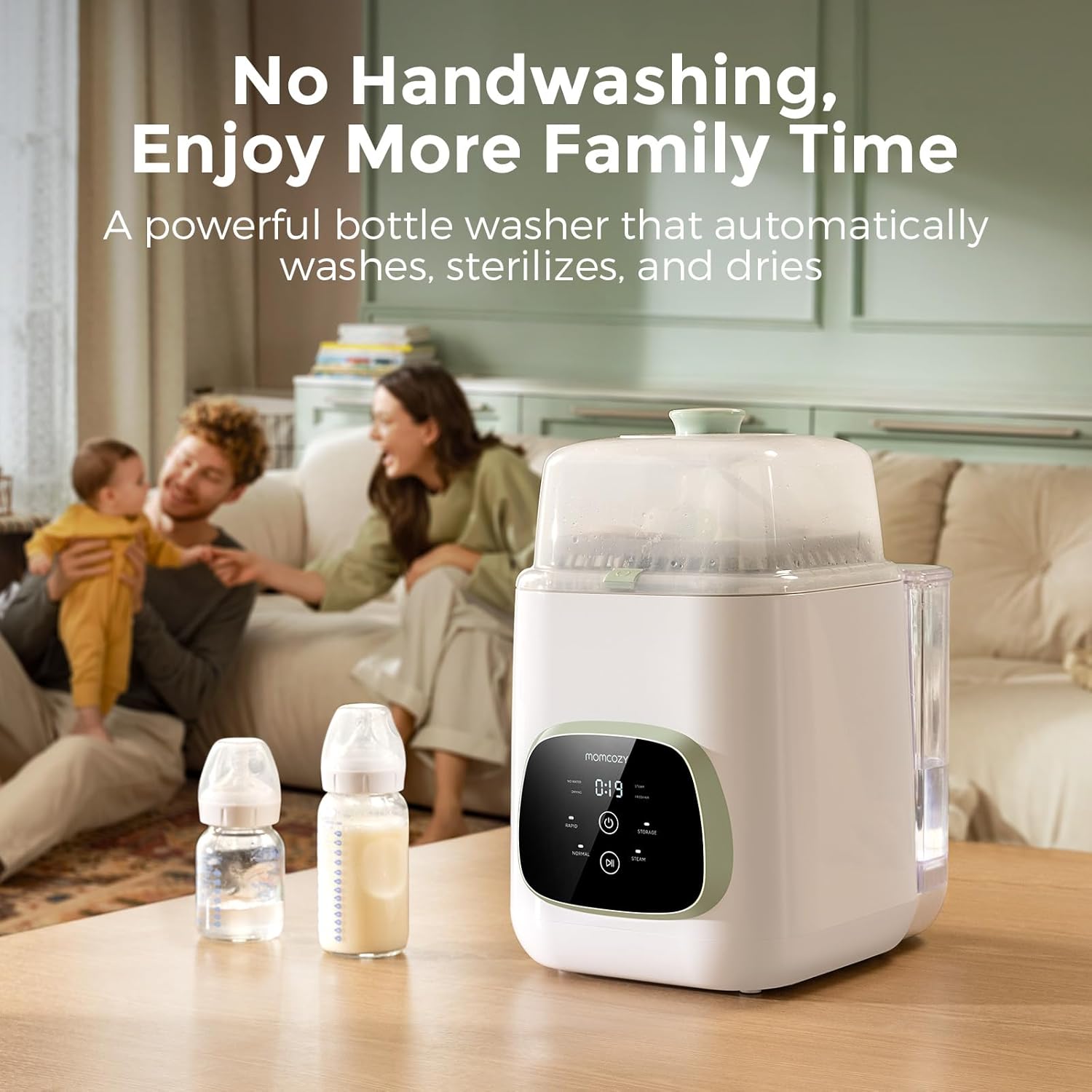 Kleanpal Pro Baby Bottle Washer, Steriliser & Dryer - All-In-One Cleaning Machine for Bottles, Breast Pump Parts & Baby Essentials - Time-Saving & Effortless Care