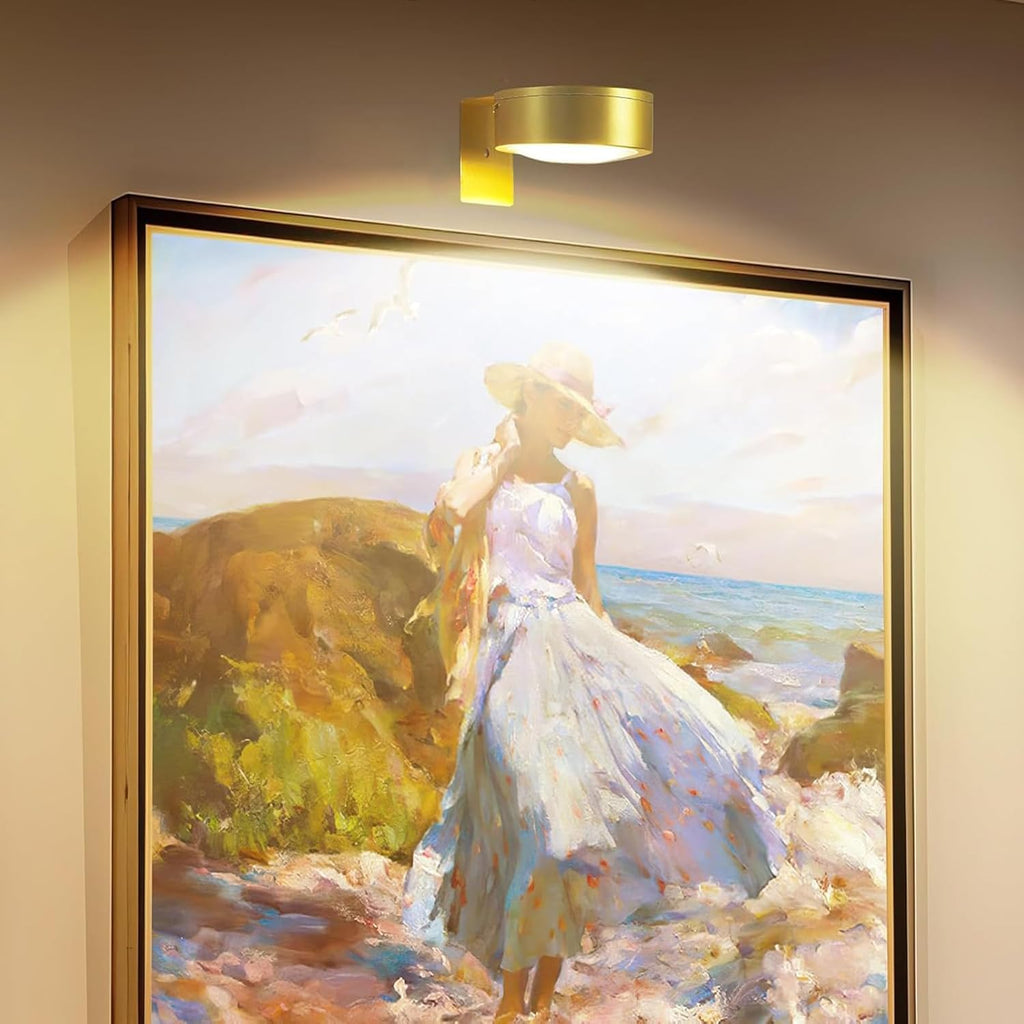 Picture Lights for Wall Rechargeable, 3 Pack Battery Operated Wall Lights with Remote Control, 3 Colour Dimmable Magnetic Picture Light with Timer, Indirect Wall Lighting for Display Art Paintings