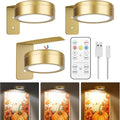 Picture Lights for Wall Rechargeable, 3 Pack Battery Operated Wall Lights with Remote Control, 3 Colour Dimmable Magnetic Picture Light with Timer, Indirect Wall Lighting for Display Art Paintings